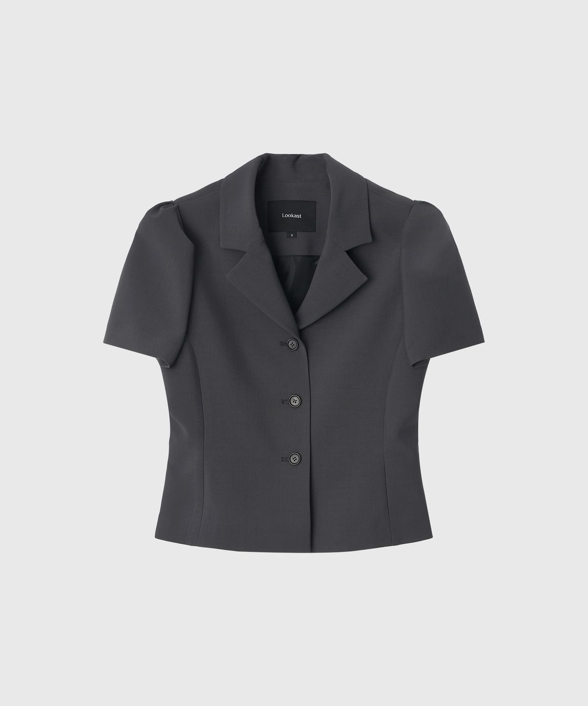 룩캐스트(LOOKAST) 지젤 아워글래스 퍼프 자켓_차콜 / GISELLE HOURGLASS PUFF JACKET_CHARCOAL
