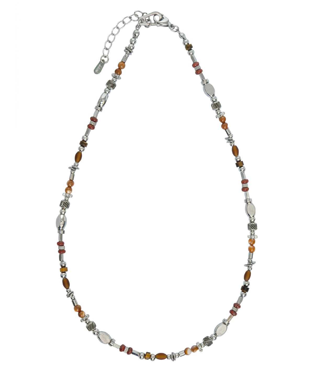 아차(ACHA) Serint s.steel & gemstone necklace _ brown