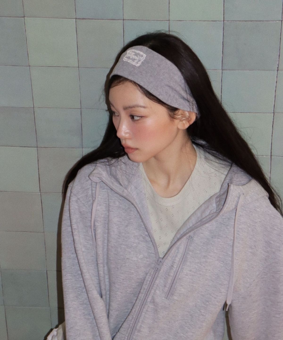 세인트바인(SAINTVINE) 펀칭 레이스 헤어밴드[그레이]