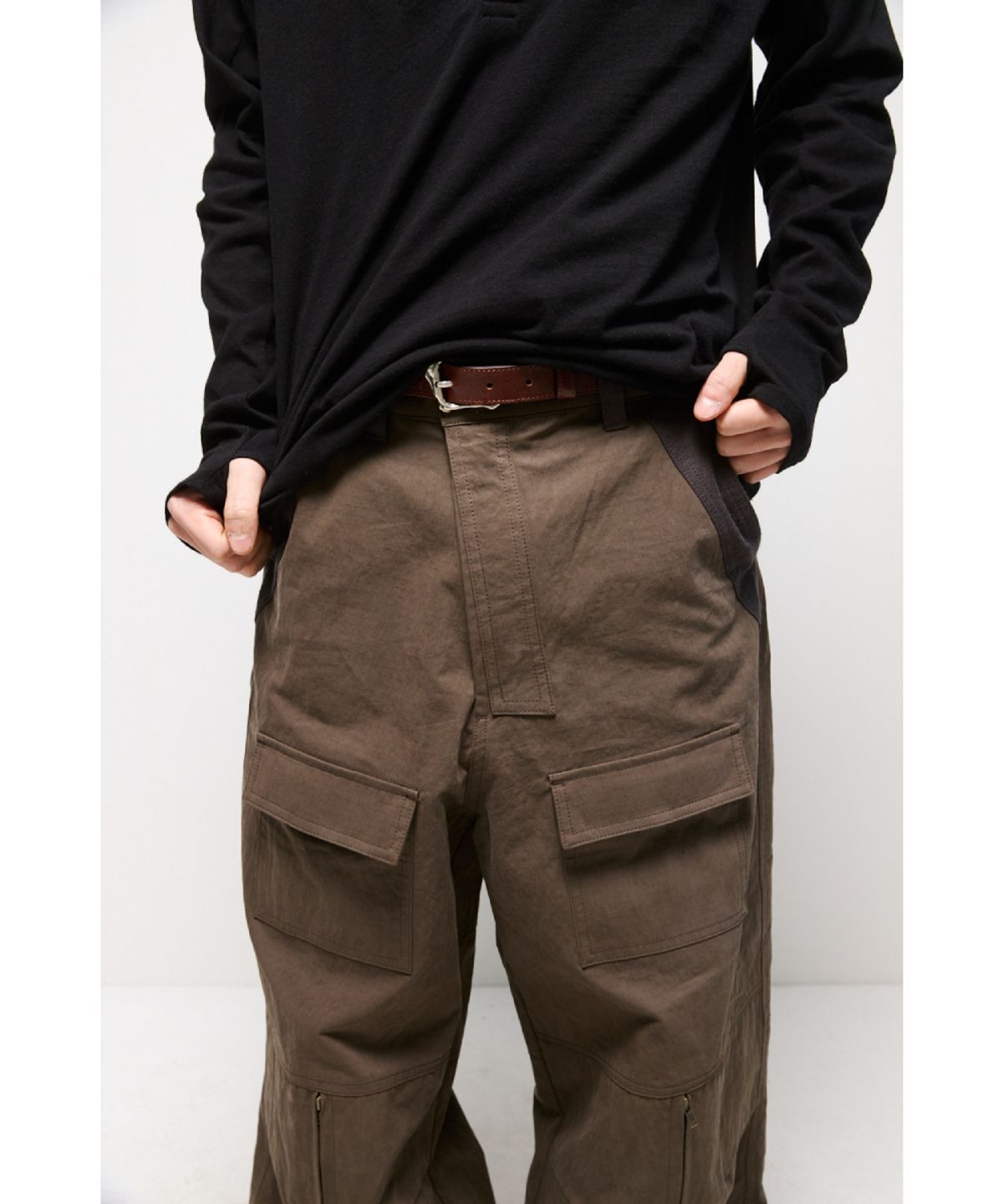 해칭룸(HATCHINGROOM) Tactical Pants Ripstop Mud Brown