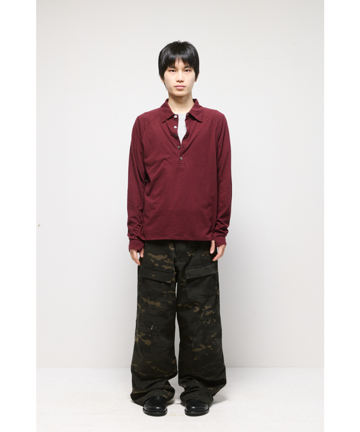 해칭룸(HATCHINGROOM) Tactical Pants Ripstop Camo Black