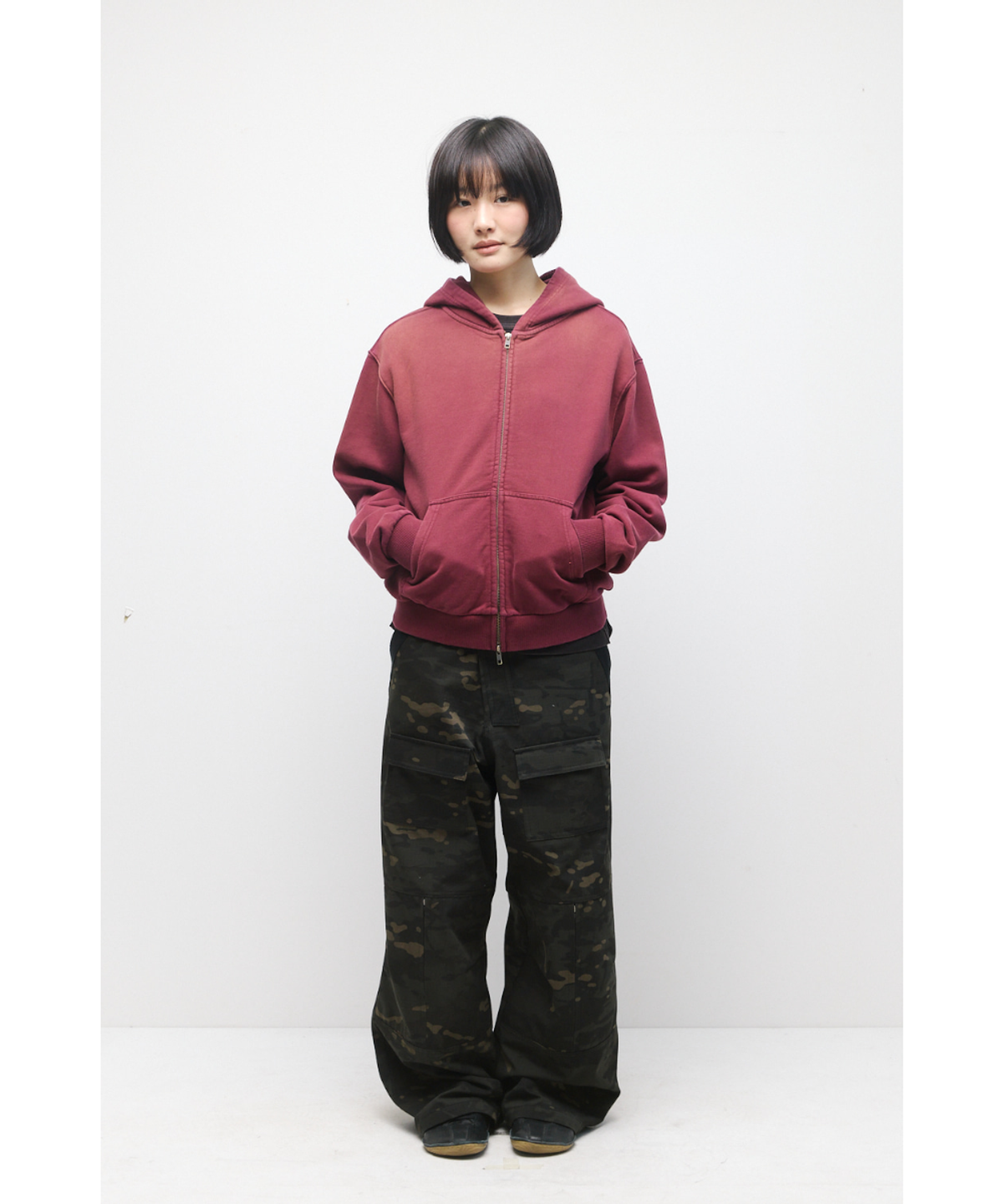 해칭룸(HATCHINGROOM) Tactical Pants Ripstop Camo Black