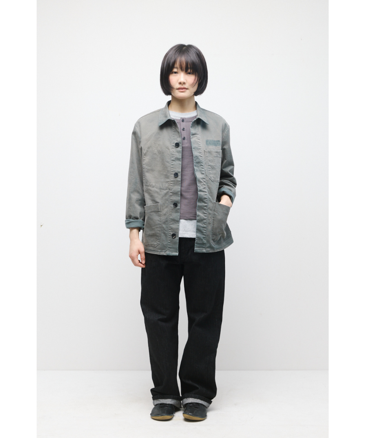 해칭룸(HATCHINGROOM) VTG French Shirket Olive