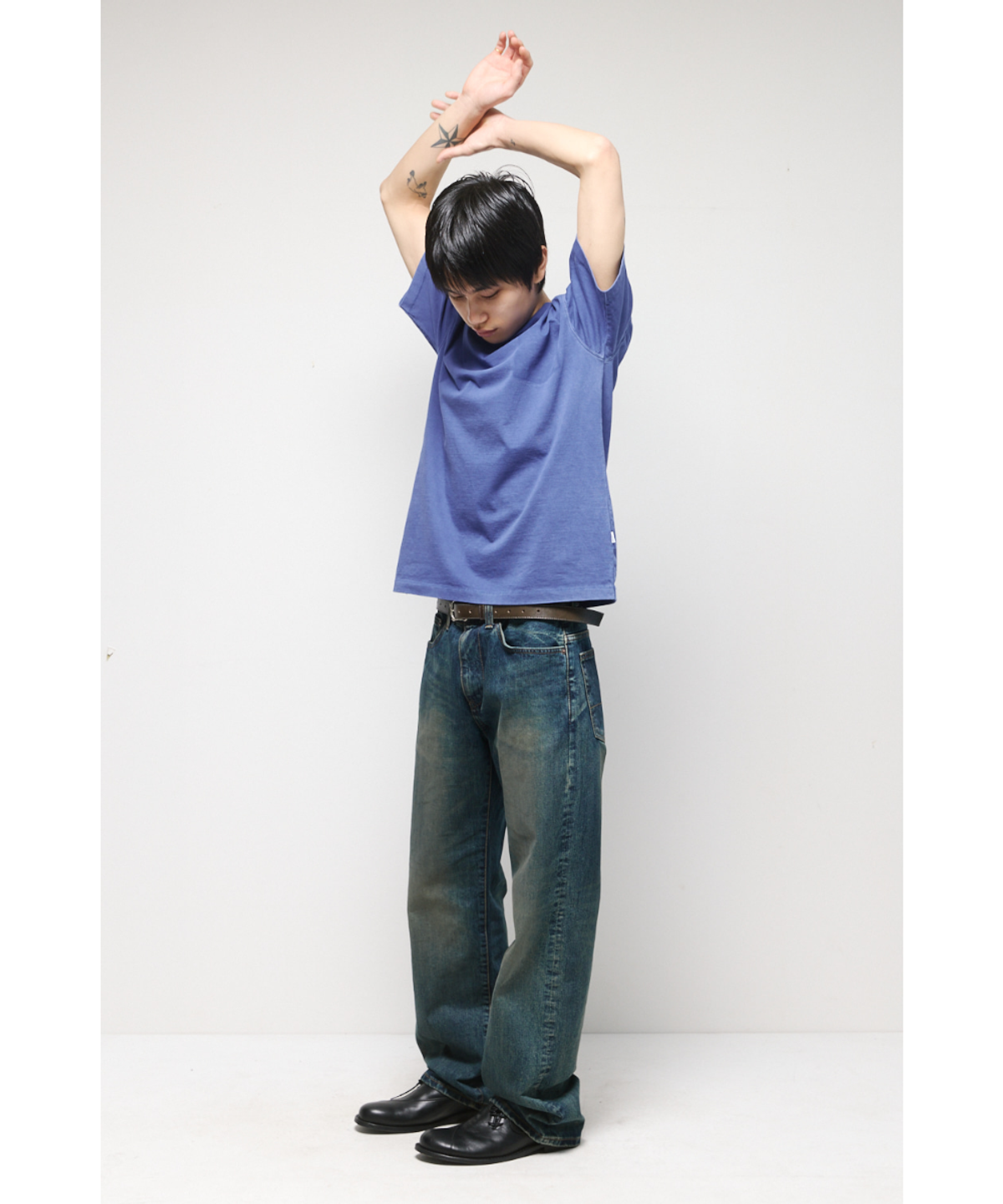 해칭룸(HATCHINGROOM) Straight Jeans Mud Blue
