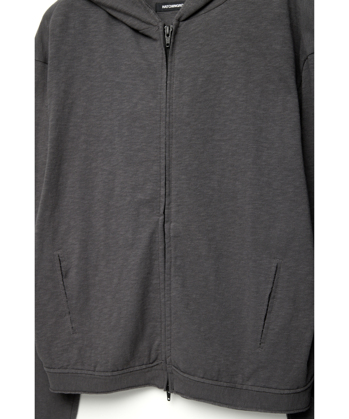 해칭룸(HATCHINGROOM) Rough Hoodie Slub Graphite