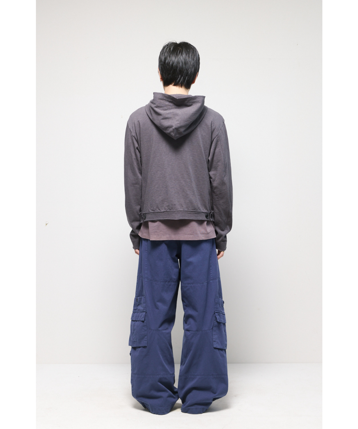 해칭룸(HATCHINGROOM) Rough Hoodie Slub Graphite
