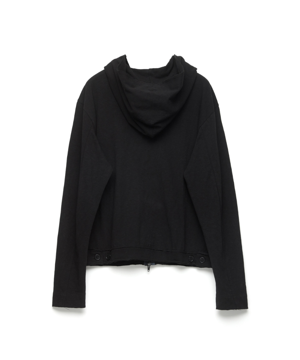 해칭룸(HATCHINGROOM) Rough Hoodie Slub Black