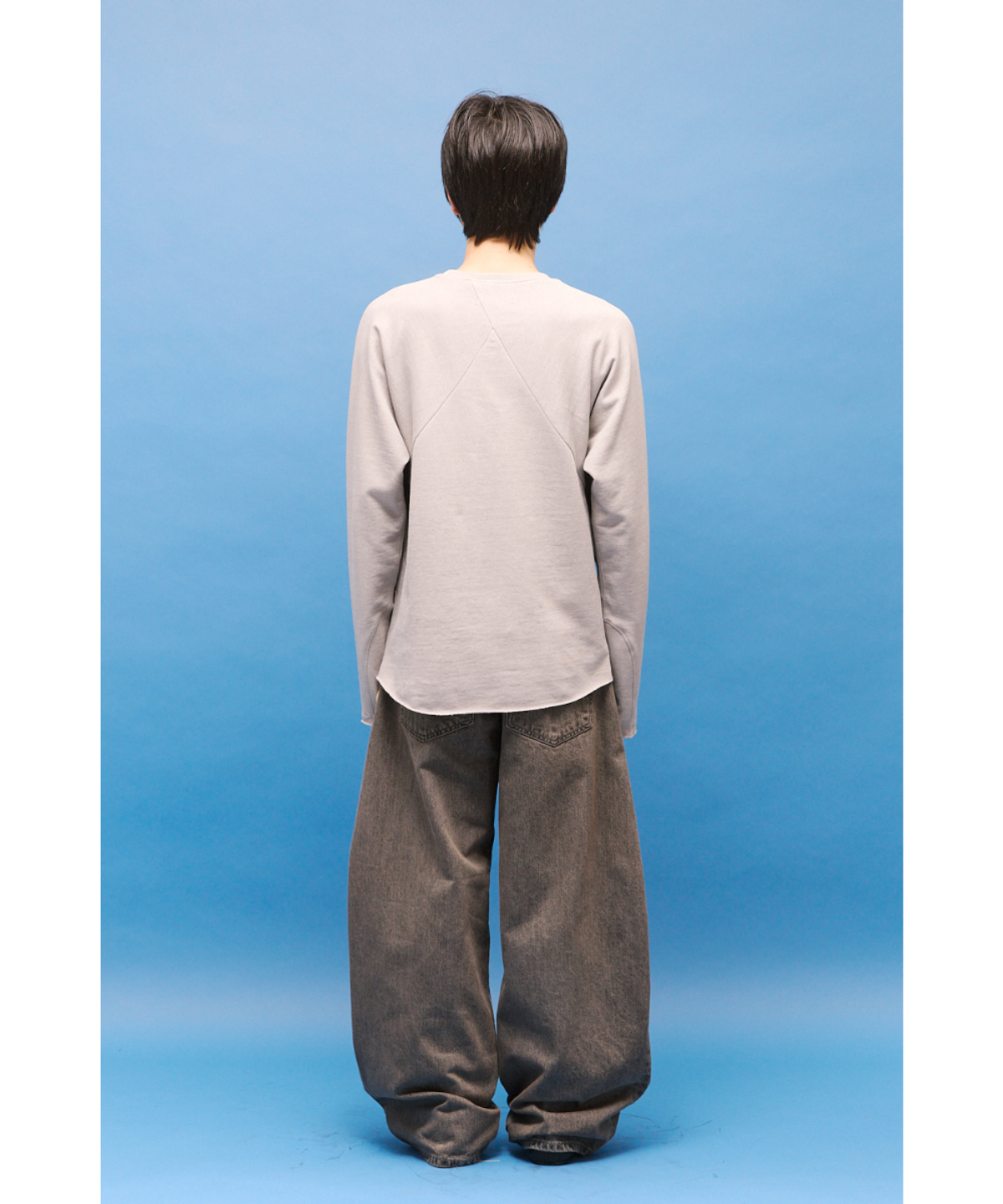 해칭룸(HATCHINGROOM) Dolman Sleeve Tee Dyed Light Grey