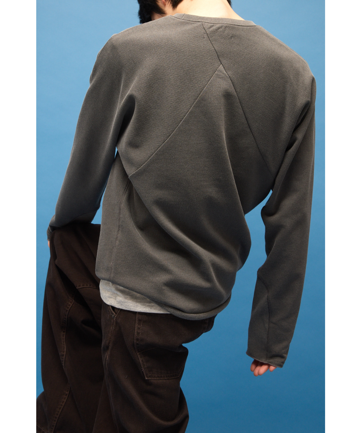 해칭룸(HATCHINGROOM) Dolman Sleeve Tee Dyed Charcoal