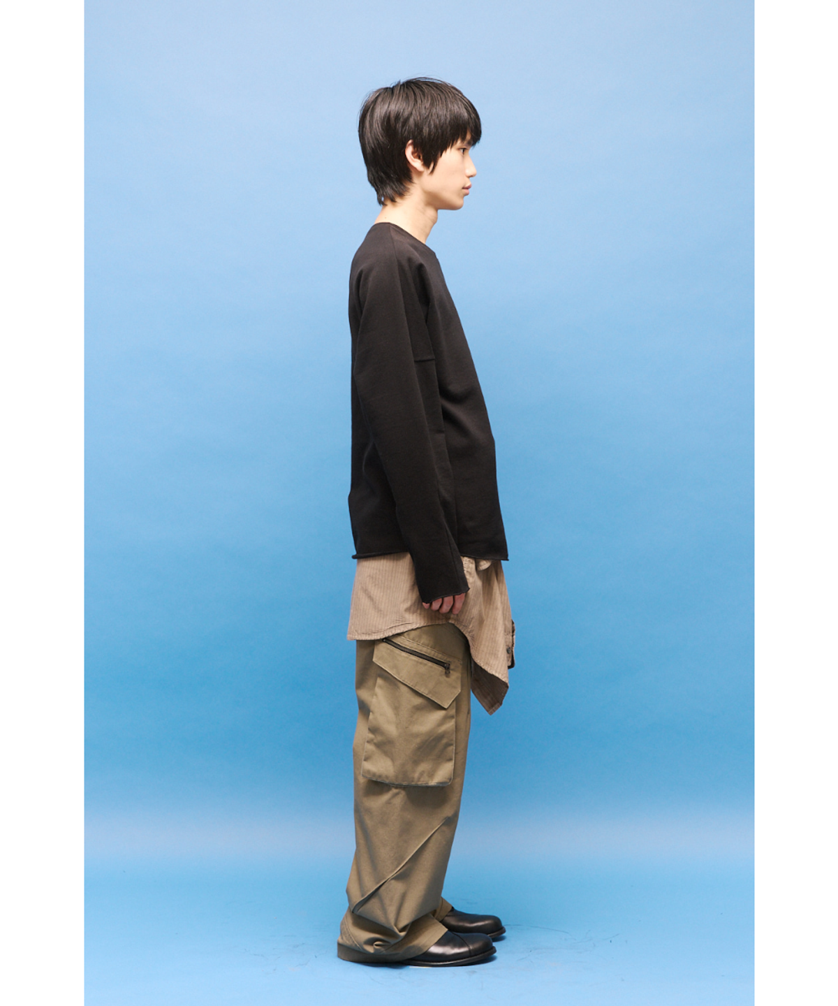 해칭룸(HATCHINGROOM) Dolman Sleeve Tee Black