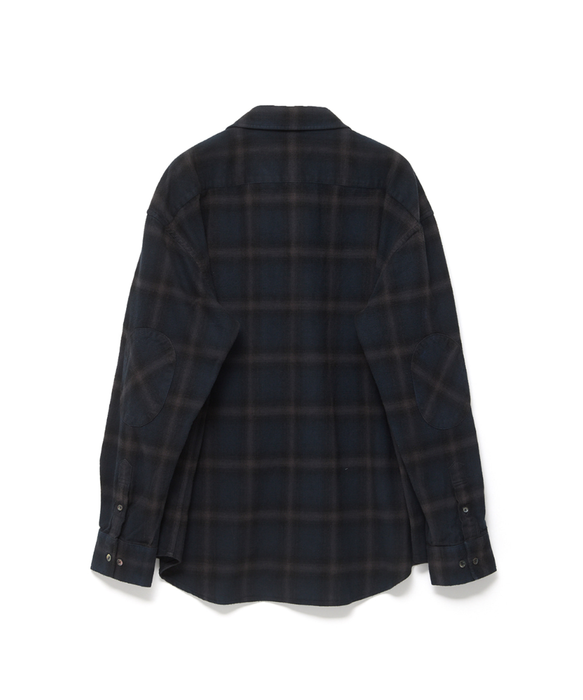 해칭룸(HATCHINGROOM) Archive Shirt V2 Check Dyed Blue Charcoal