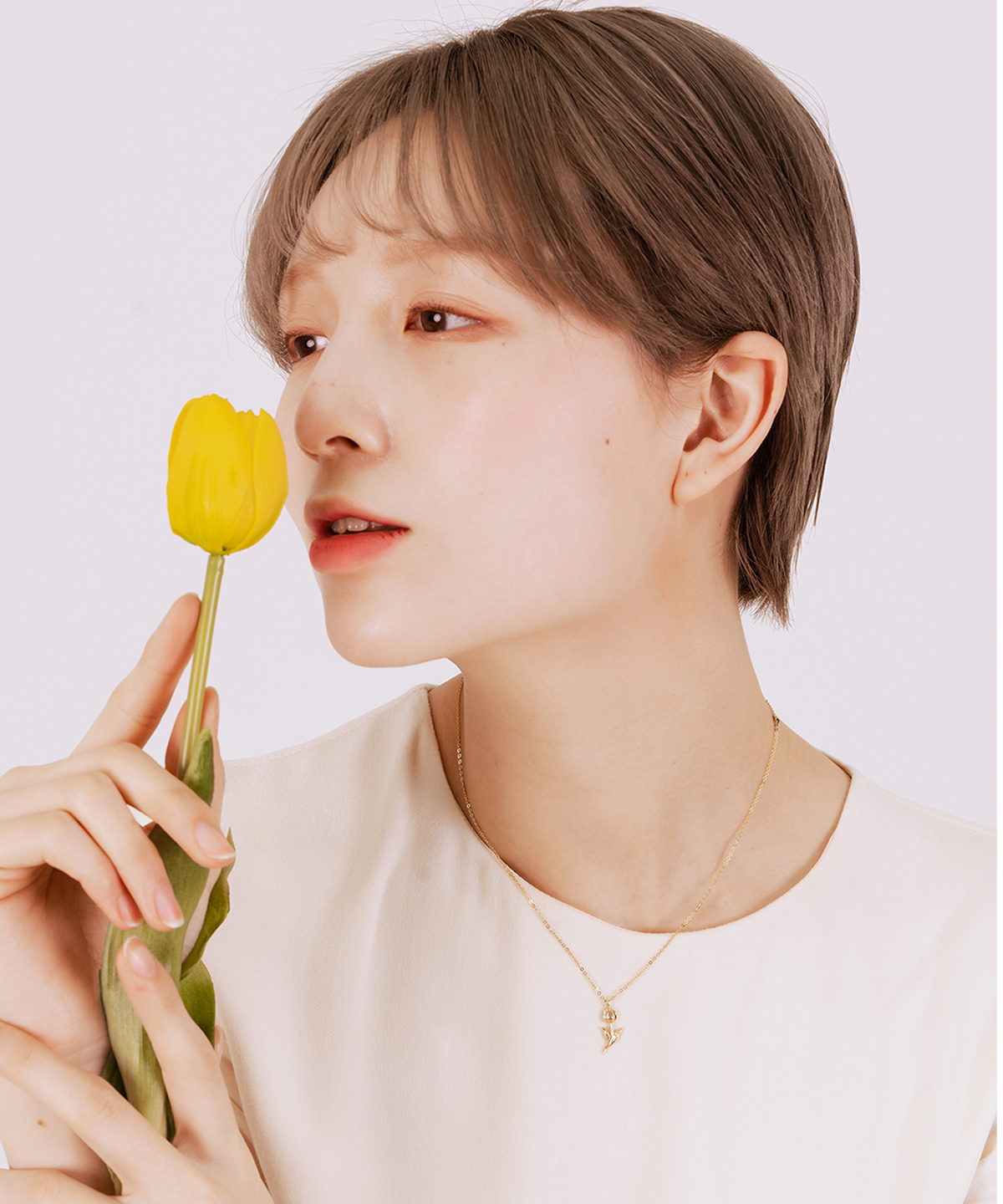 러비앤비(LOVEENB) [14K gold] 블루밍 마이 플라워 목걸이