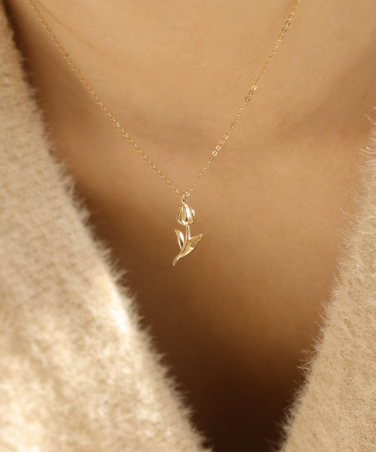 러비앤비(LOVEENB) [14K gold] 블루밍 마이 플라워 목걸이