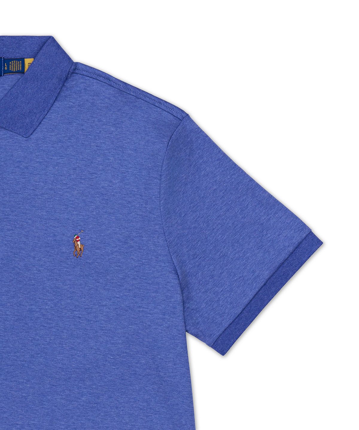 폴로 랄프 로렌(POLO RALPH LAUREN) 커스텀 슬림핏 소프트 코튼 폴로 셔츠-블루