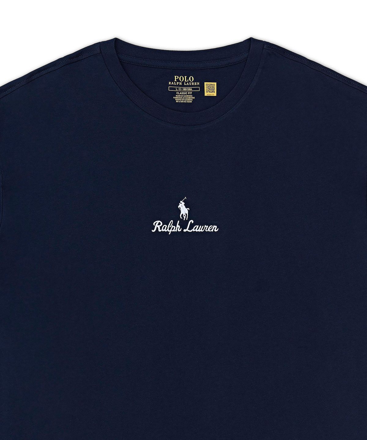 폴로 랄프 로렌(POLO RALPH LAUREN) 클래식핏 로고 저지 티셔츠-네이비