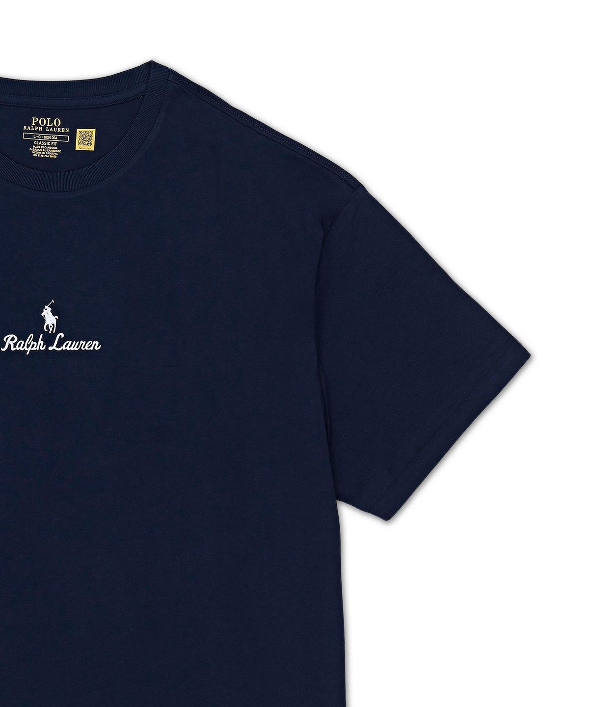 폴로 랄프 로렌(POLO RALPH LAUREN) 클래식핏 로고 저지 티셔츠-네이비