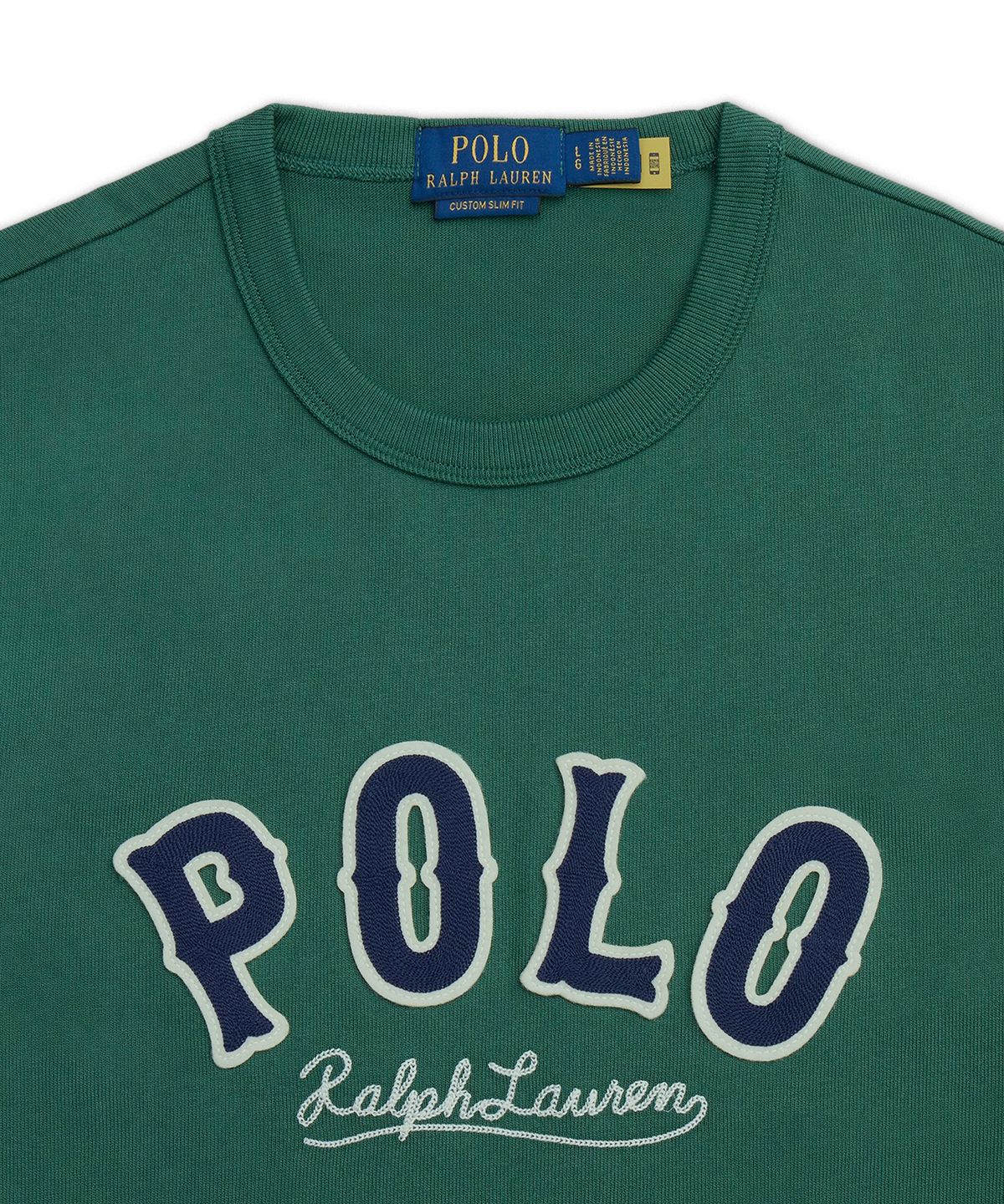 폴로 랄프 로렌(POLO RALPH LAUREN) 커스텀 슬림핏 웨스턴 로고 티셔츠-그린