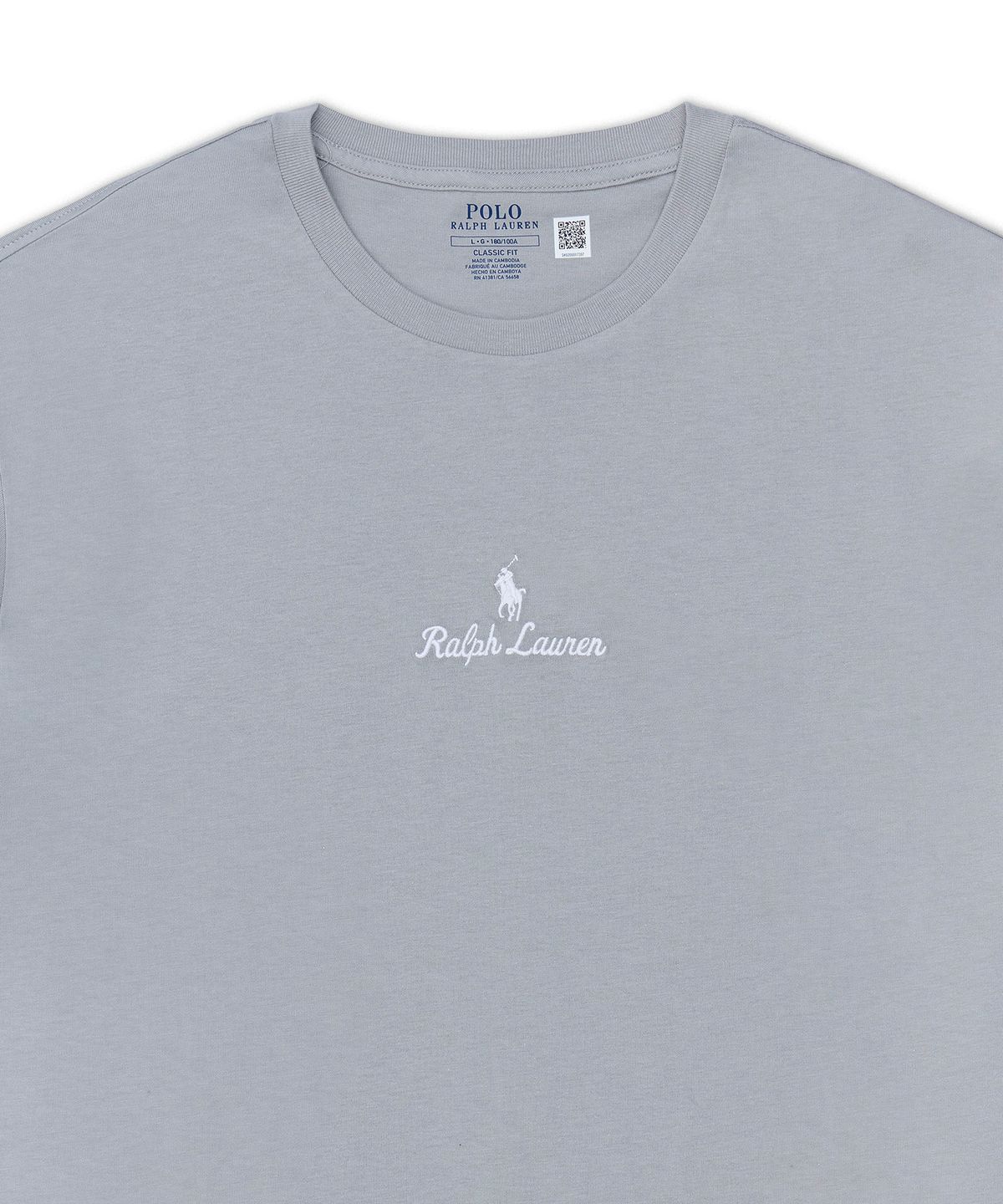 폴로 랄프 로렌(POLO RALPH LAUREN) 클래식핏 로고 저지 티셔츠-그레이
