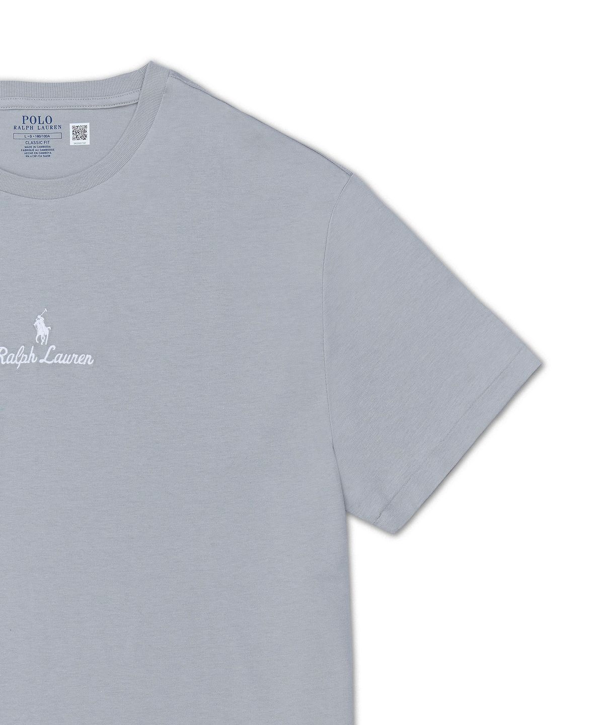 폴로 랄프 로렌(POLO RALPH LAUREN) 클래식핏 로고 저지 티셔츠-그레이