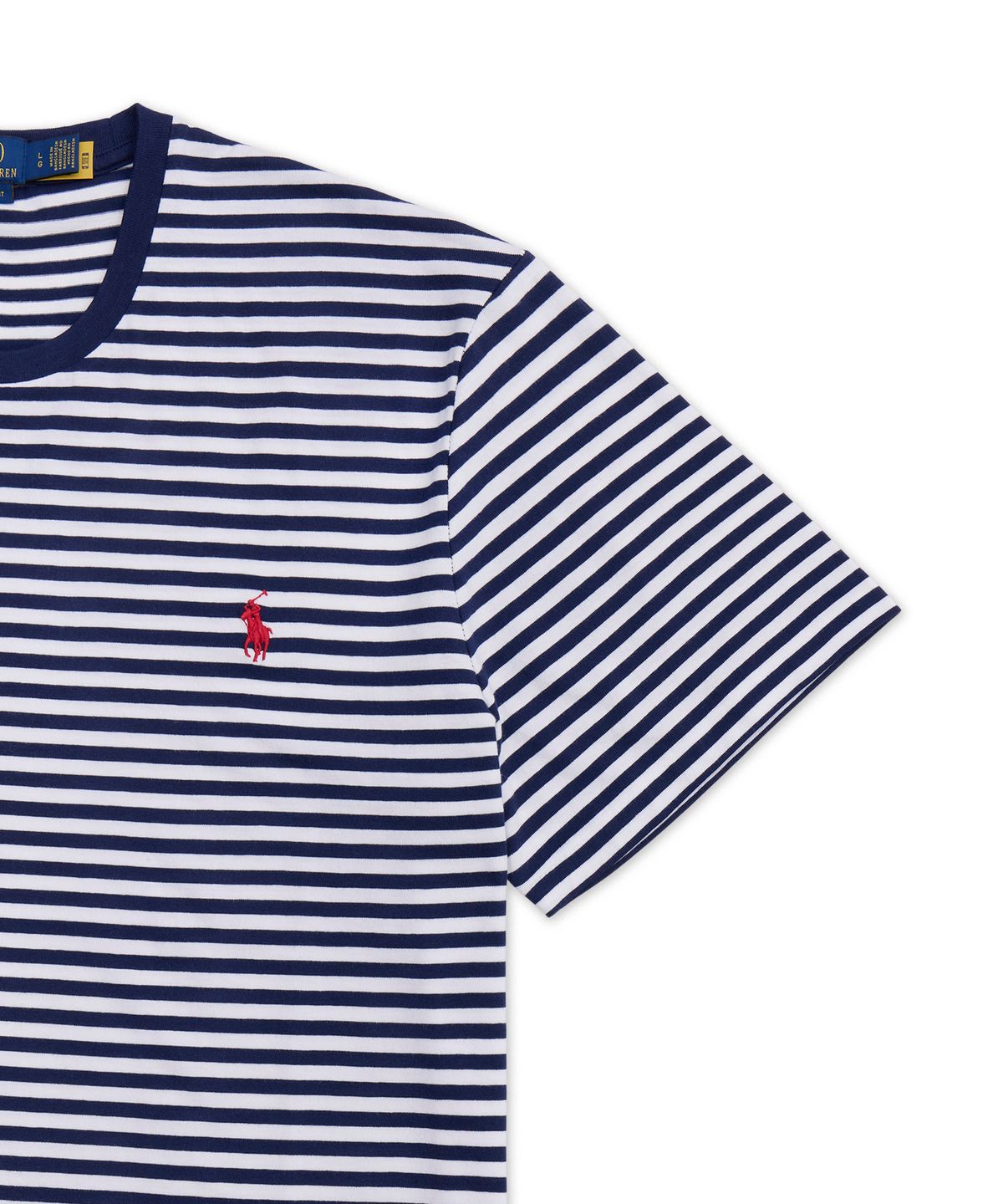 폴로 랄프 로렌(POLO RALPH LAUREN) 커스텀 슬림핏 스트라이프 저지 티셔츠-네이비