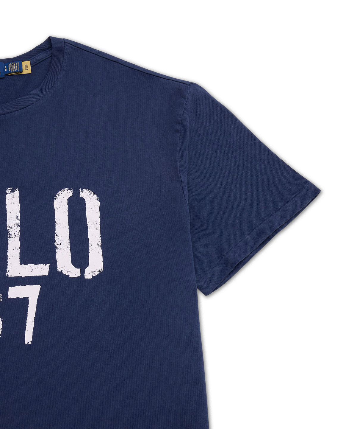 폴로 랄프 로렌(POLO RALPH LAUREN) 클래식핏 저지 그래픽 티셔츠-블루