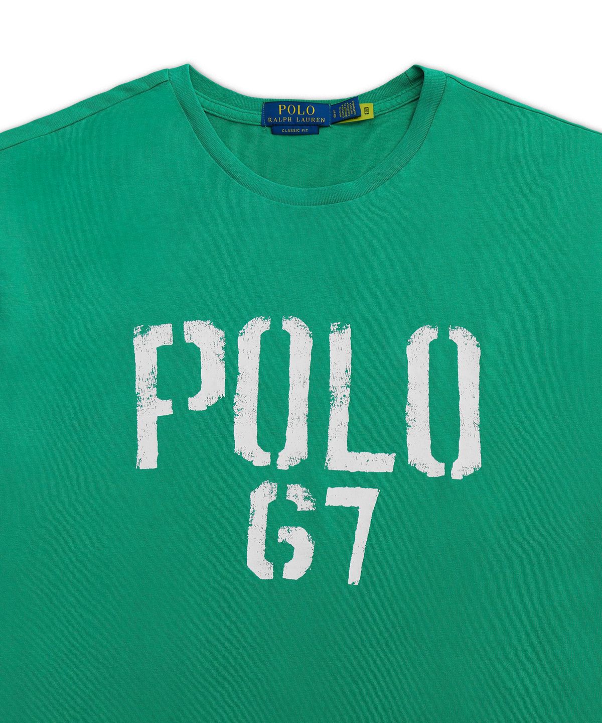 폴로 랄프 로렌(POLO RALPH LAUREN) 클래식핏 저지 그래픽 티셔츠-그린