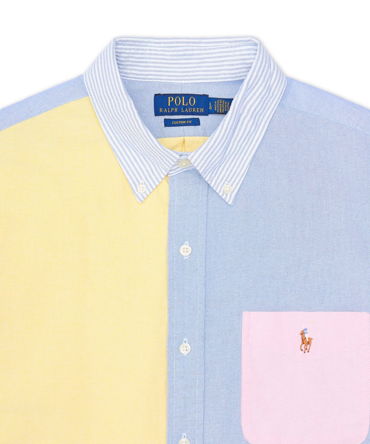 폴로 랄프 로렌(POLO RALPH LAUREN) 커스텀핏 옥스포드 펀 셔츠-멀티 컬러