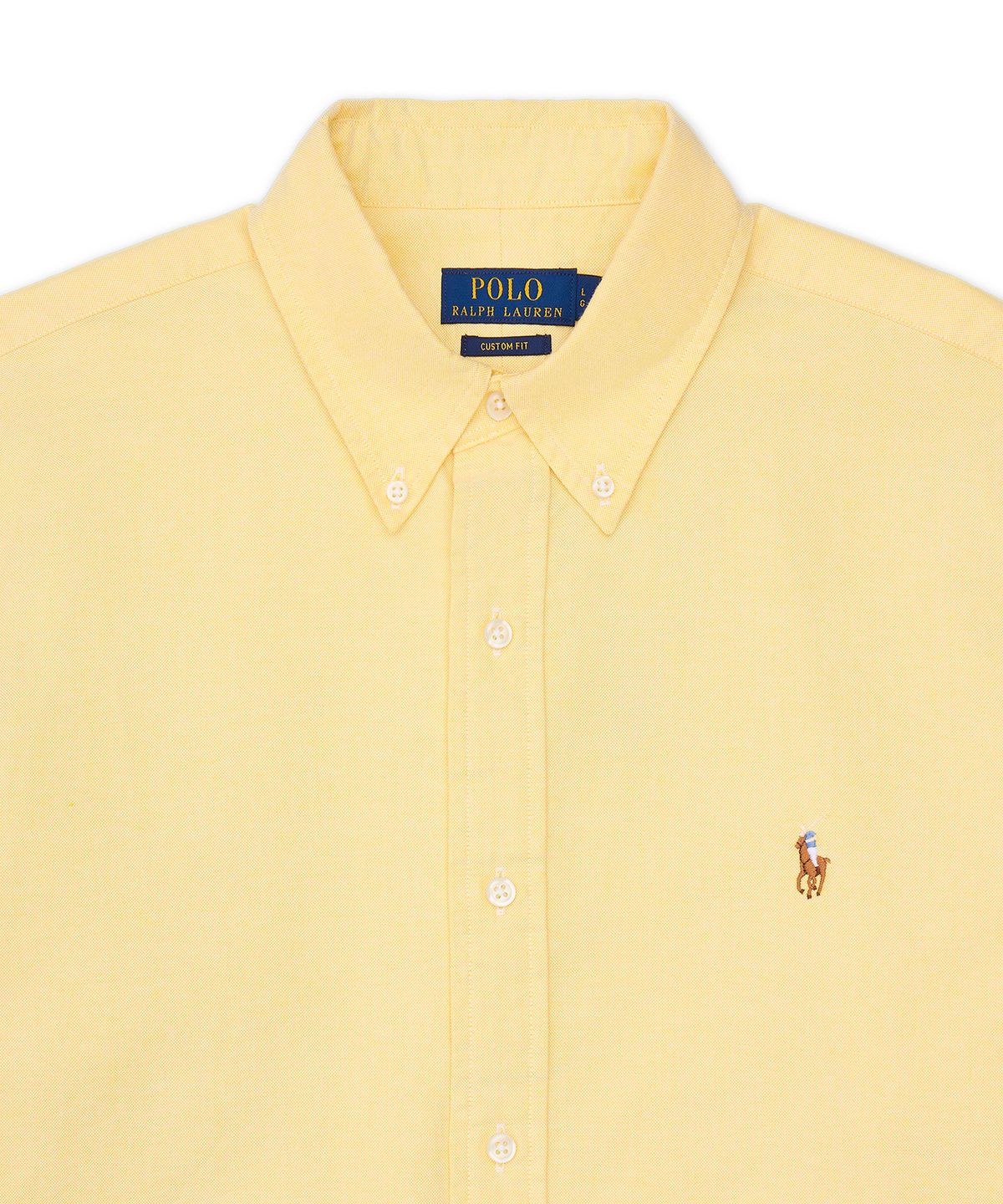 폴로 랄프 로렌(POLO RALPH LAUREN) 커스텀핏 옥스포드 셔츠-옐로우