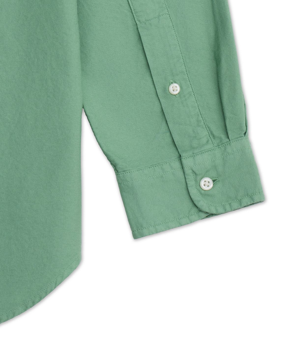 폴로 랄프 로렌(POLO RALPH LAUREN) 커스텀핏 가먼트 다이 옥스포드 셔츠-그린
