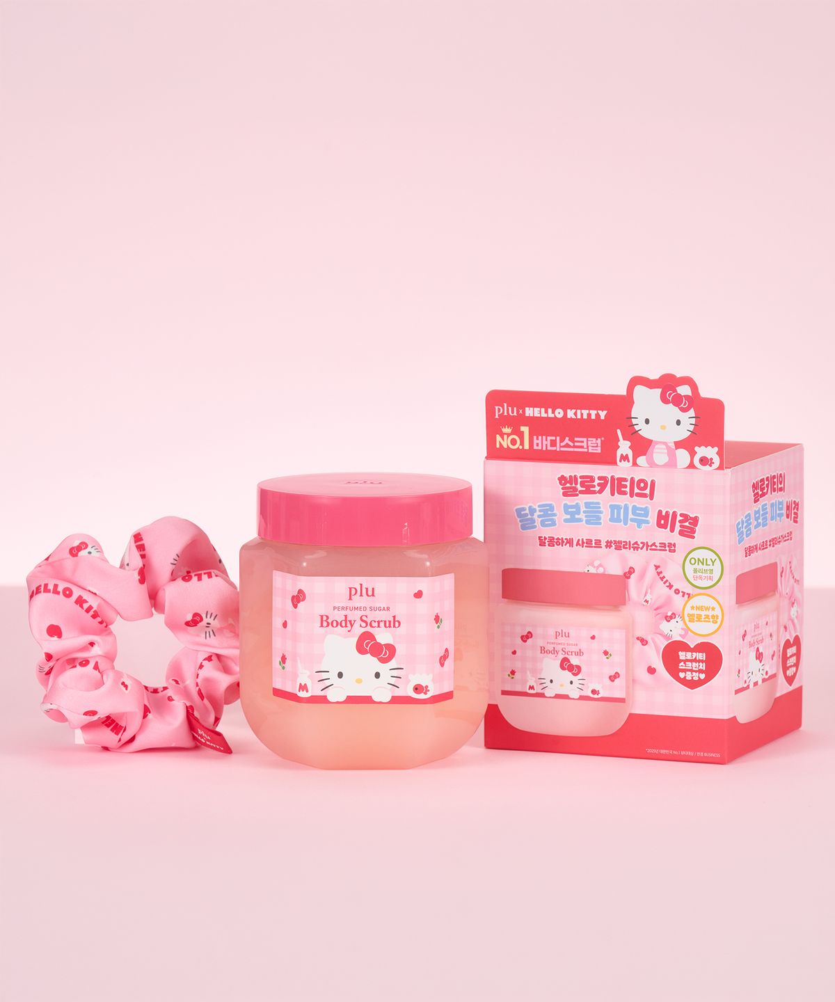 플루(PLU) 산리오 헬로키티 퍼퓸드 슈가&씨솔트 바디스크럽 510g/600g