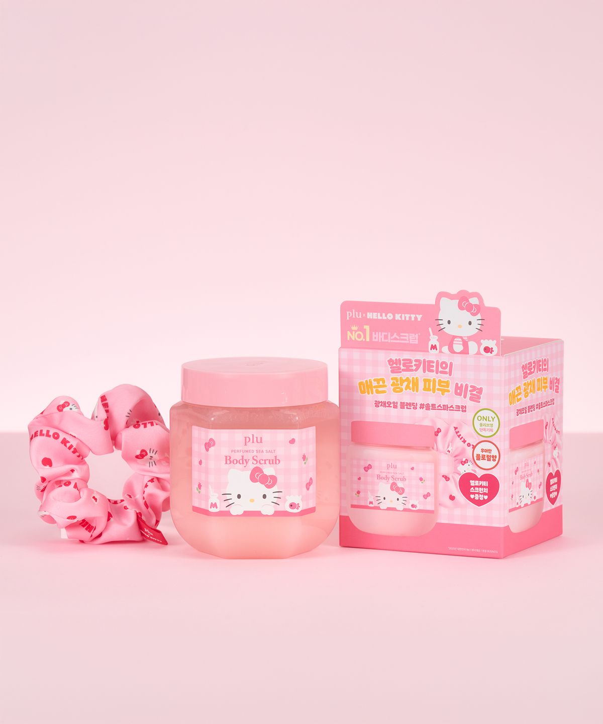 플루(PLU) 산리오 헬로키티 퍼퓸드 슈가&씨솔트 바디스크럽 510g/600g