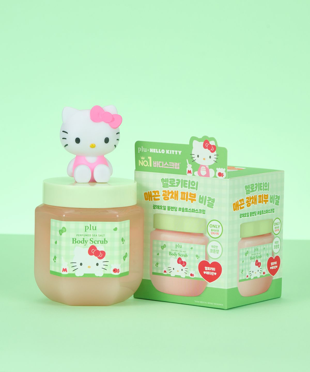 플루(PLU) 산리오 헬로키티 퍼퓸드 슈가&씨솔트 바디스크럽 510g/600g