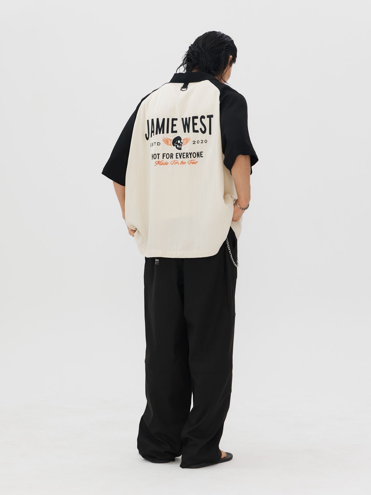 제이미웨스트(JAMIE WEST) 레트로 유니폼 볼링셔츠 (블랙)