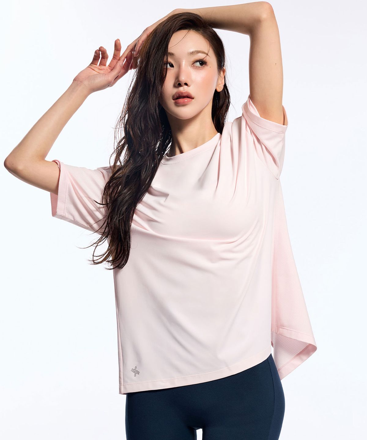 젝시믹스(XEXYMIX) 아이스페더 메쉬 2.0 백 슬릿 숏슬리브 XFL2TS1006