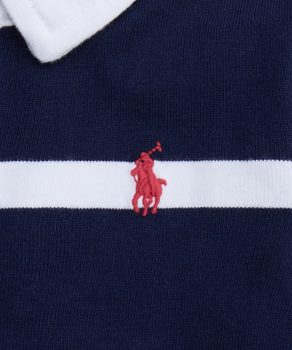 폴로 랄프 로렌 칠드런(POLO RALPH LAUREN CHILDREN) 스트라이프 코튼 럭비 커버올-네이비