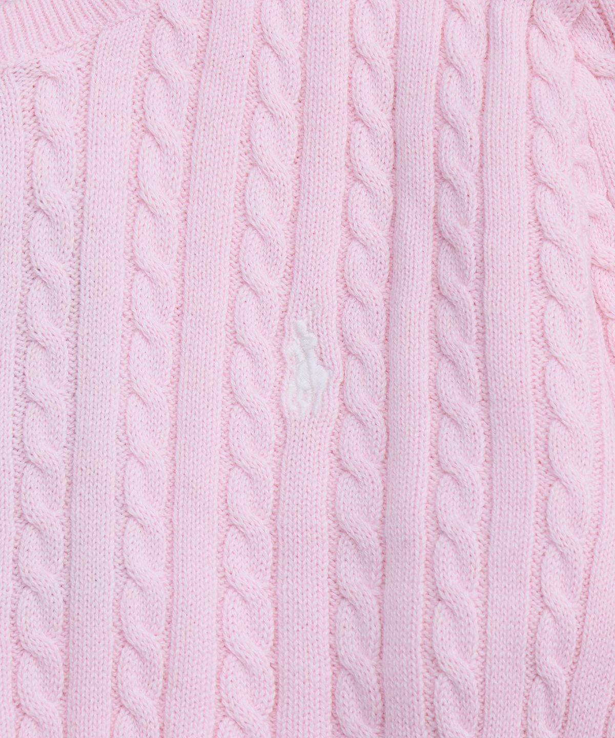 폴로 랄프 로렌 칠드런(POLO RALPH LAUREN CHILDREN) 미니 케이블 코튼 카디건-핑크