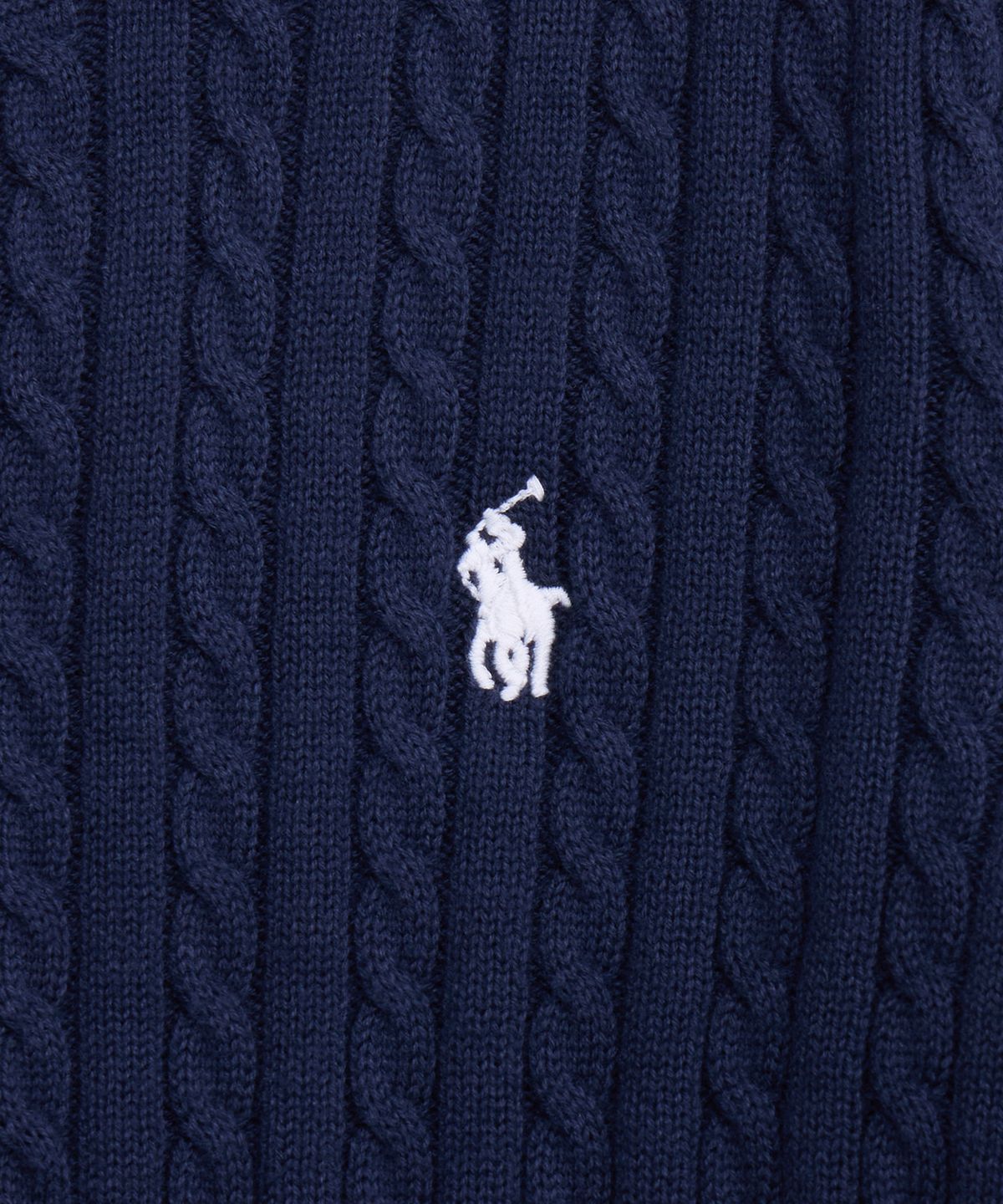 폴로 랄프 로렌 칠드런(POLO RALPH LAUREN CHILDREN) 미니 케이블 코튼 카디건-네이비