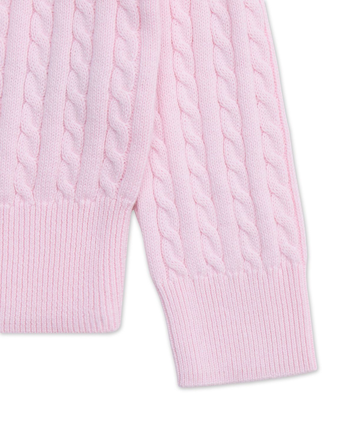 폴로 랄프 로렌 칠드런(POLO RALPH LAUREN CHILDREN) 미니 케이블 코튼 카디건-핑크