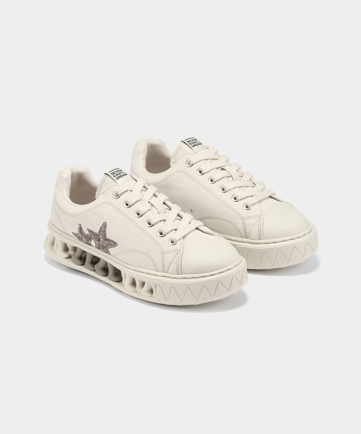 세븐에잇언더(78UNDER) M-6 GRAPHIC LOW TOP_OFF WHITE