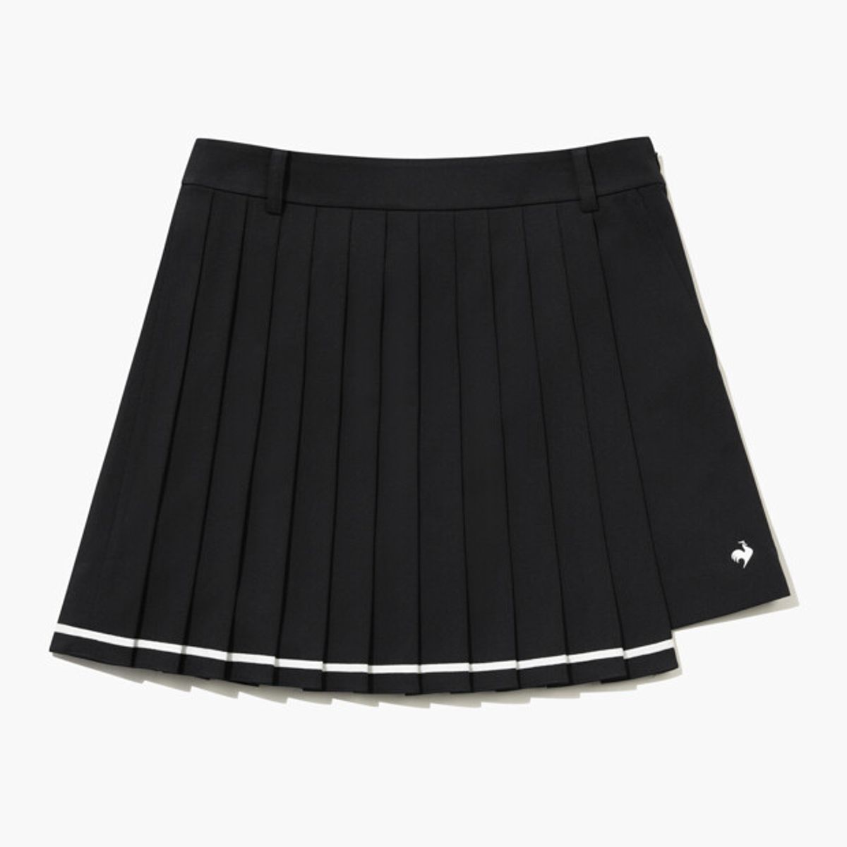 르꼬끄 골프(LECOQ GOLF) 여성 플리츠 랩 스커트 _BLCK GR222LSK41