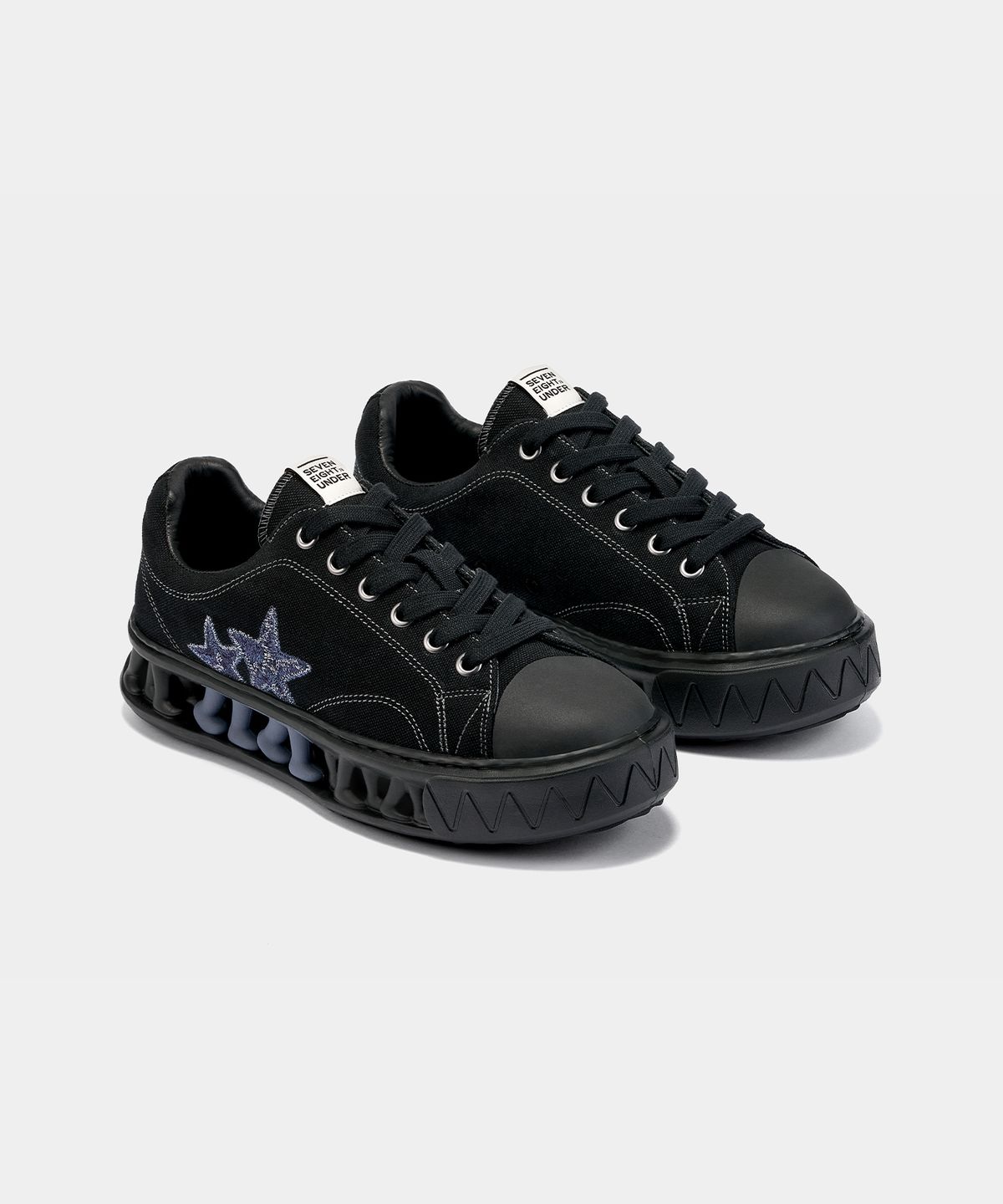 세븐에잇언더(78UNDER) M-6 GRAPHIC LOW TOP_ASH BLACK