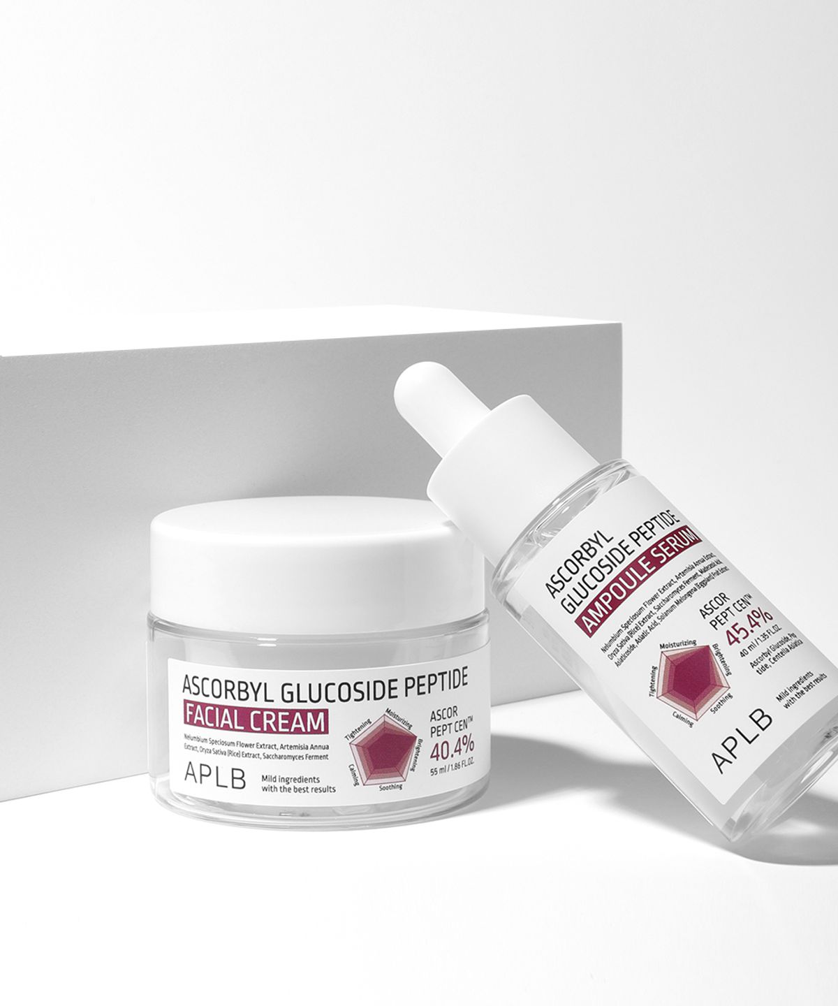 에이피엘비(APLB) 아스코빌글루코사이드 펩타이드 앰플 + 크림 set (클렌징워터160ml 1개 증정)