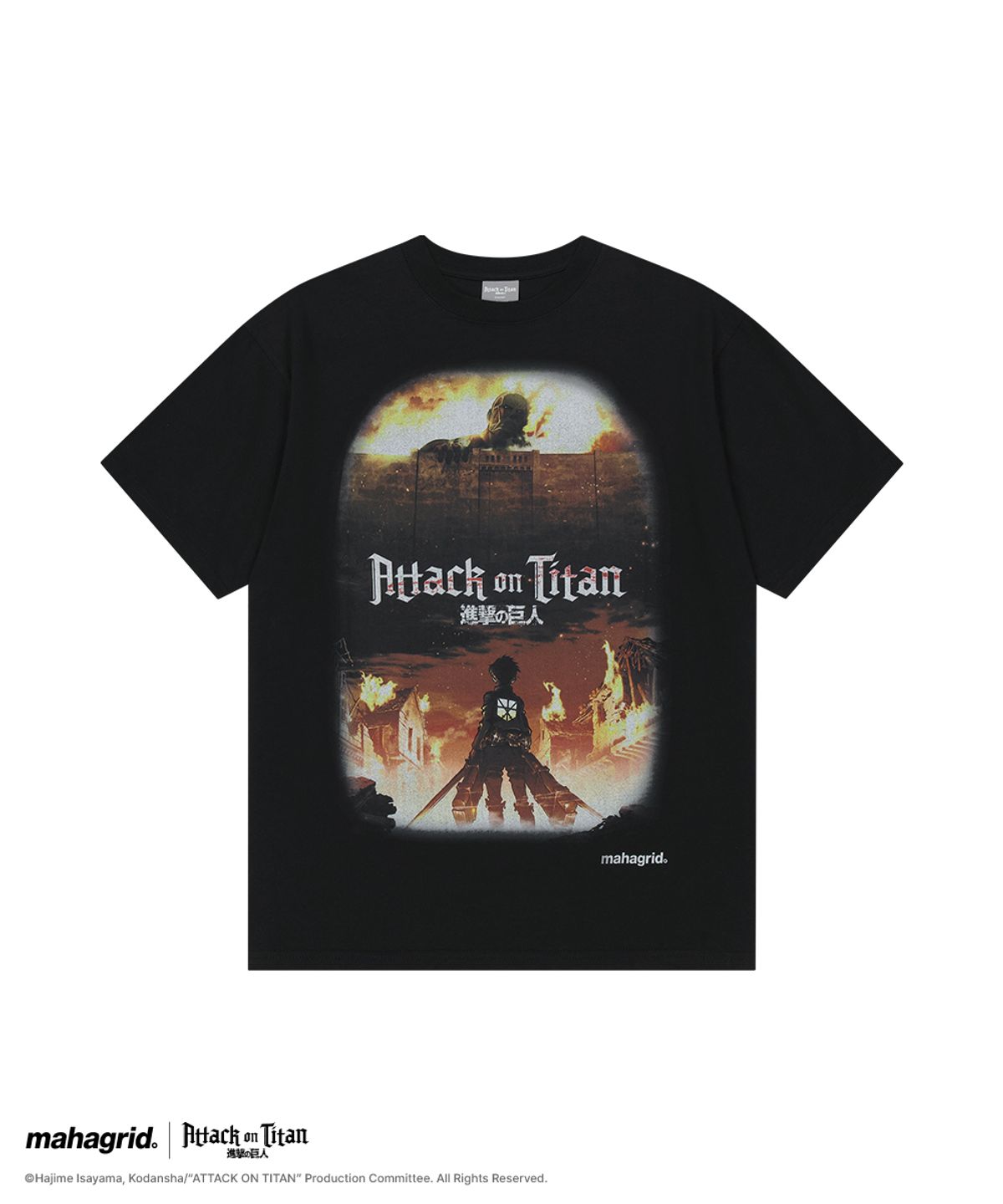 마하그리드(MAHAGRID) [진격의거인] ATTACK ON TITAN SEASON 1 TEE BLACK(MG2GMMT507T)