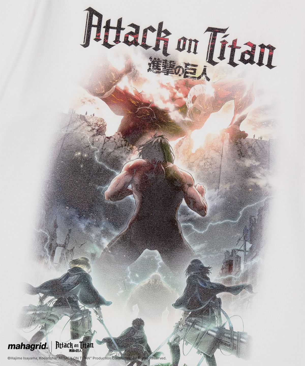마하그리드(MAHAGRID) [진격의거인] ATTACK ON TITAN SEASON 2 TEE WHITE(MG2GMMT510T)