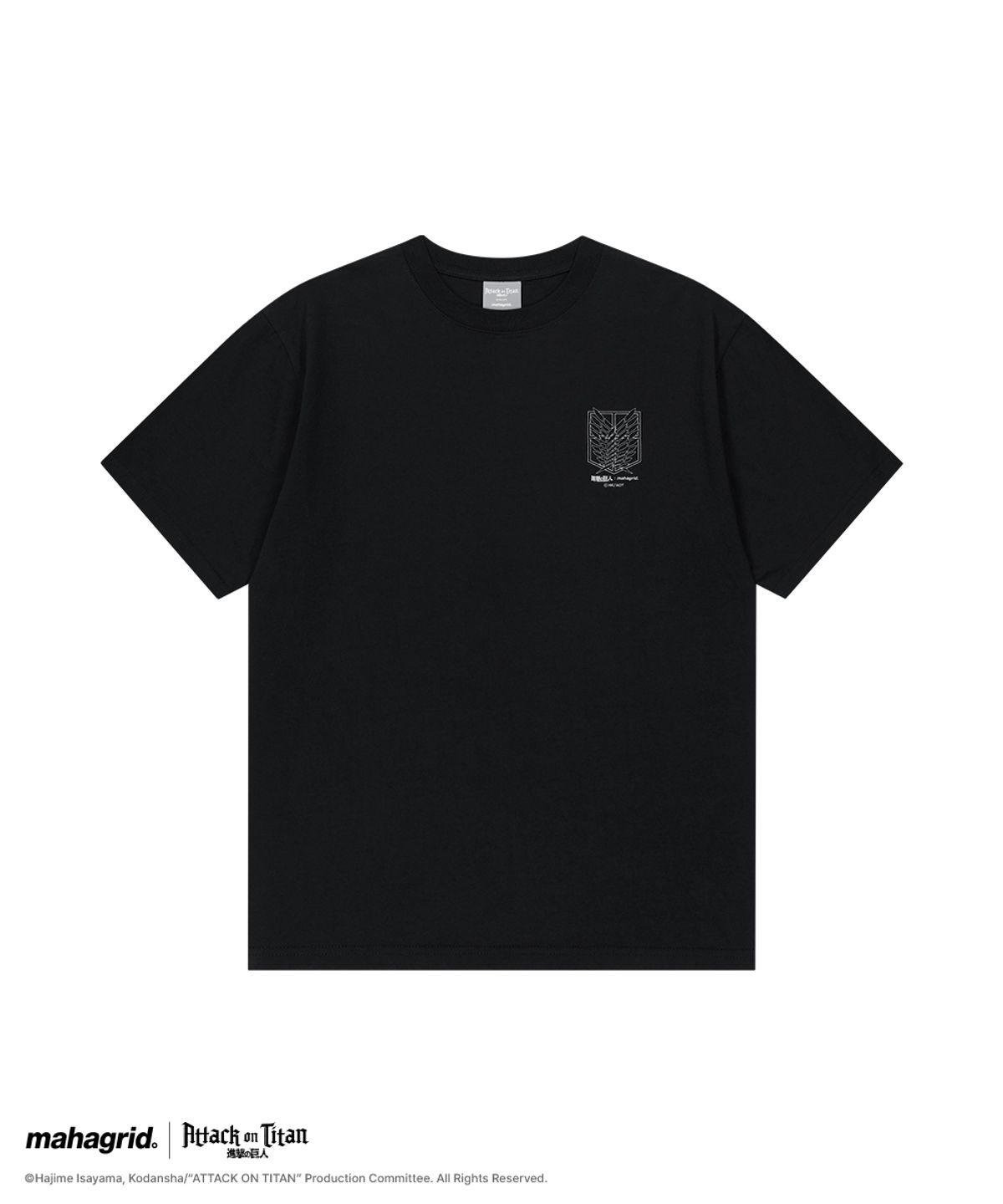 마하그리드(MAHAGRID) [진격의거인] SURVEY CORP BASIC TEE BLACK(MG2GMMT512T)