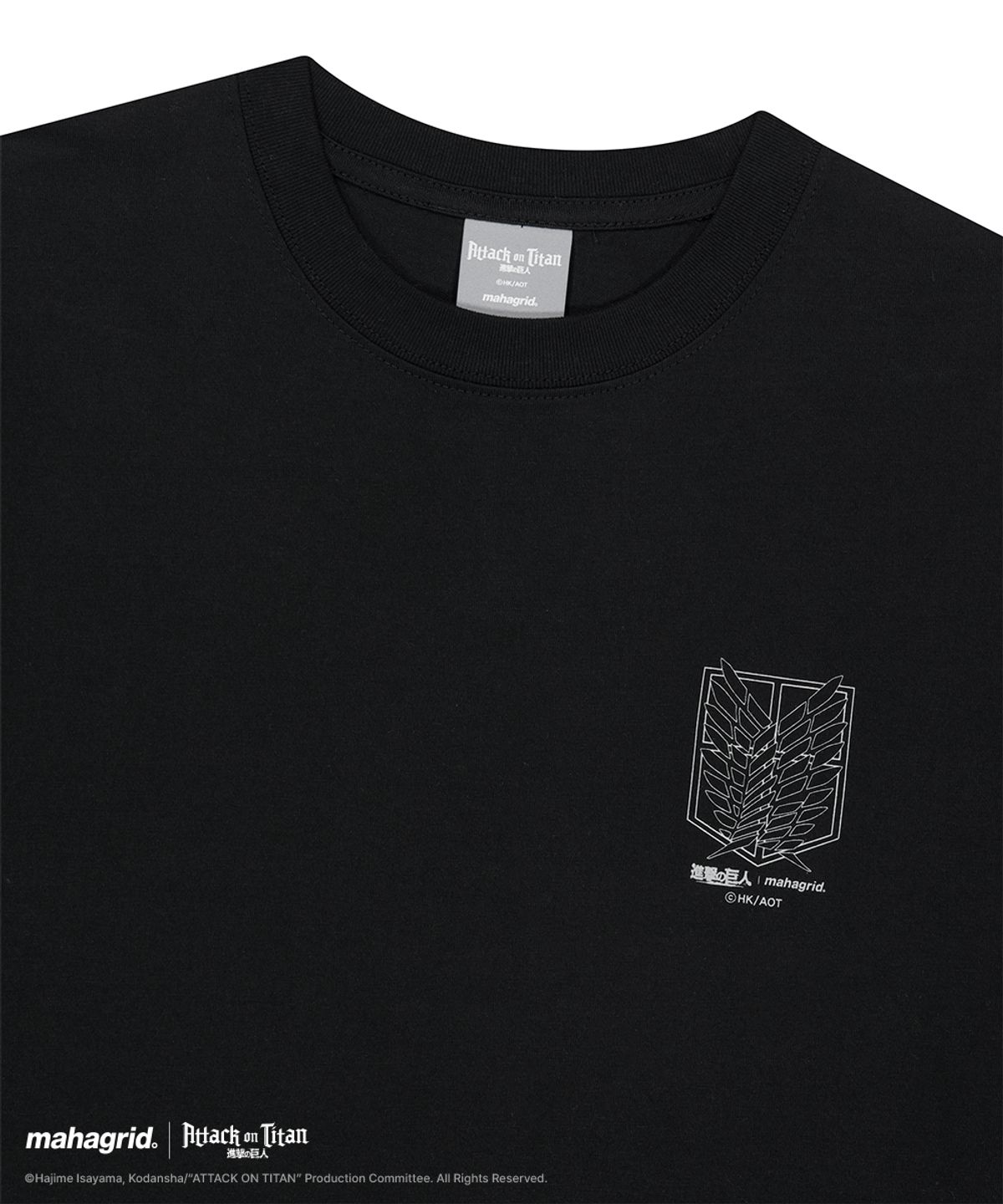 마하그리드(MAHAGRID) [진격의거인] SURVEY CORP BASIC TEE BLACK(MG2GMMT512T)