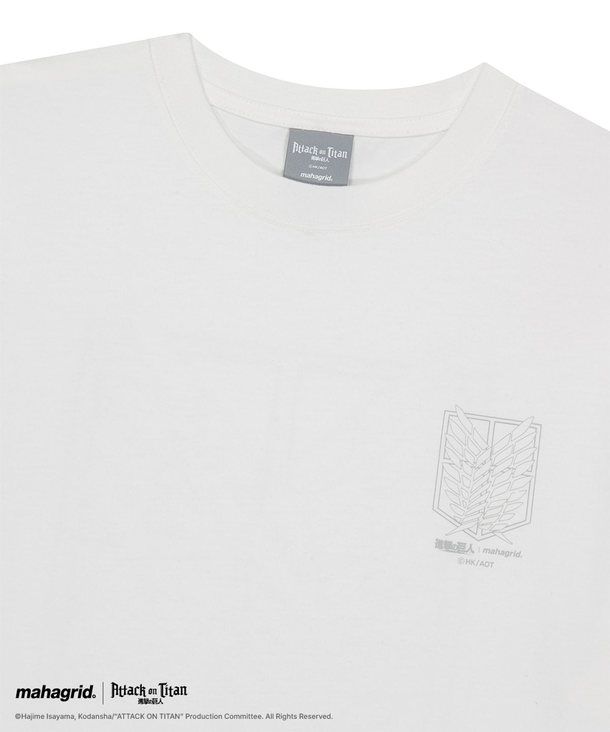 마하그리드(MAHAGRID) [진격의거인] SURVEY CORP BASIC TEE WHITE(MG2GMMT512T)