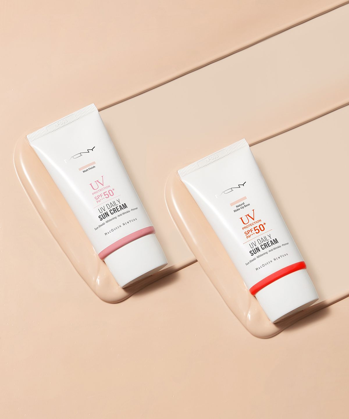 맥퀸뉴욕(MQNY) UV 데일리 톤업선크림 /대용량 수분 썬 스크린 스포츠 선크림 SPF50+ 2타입 50ml
