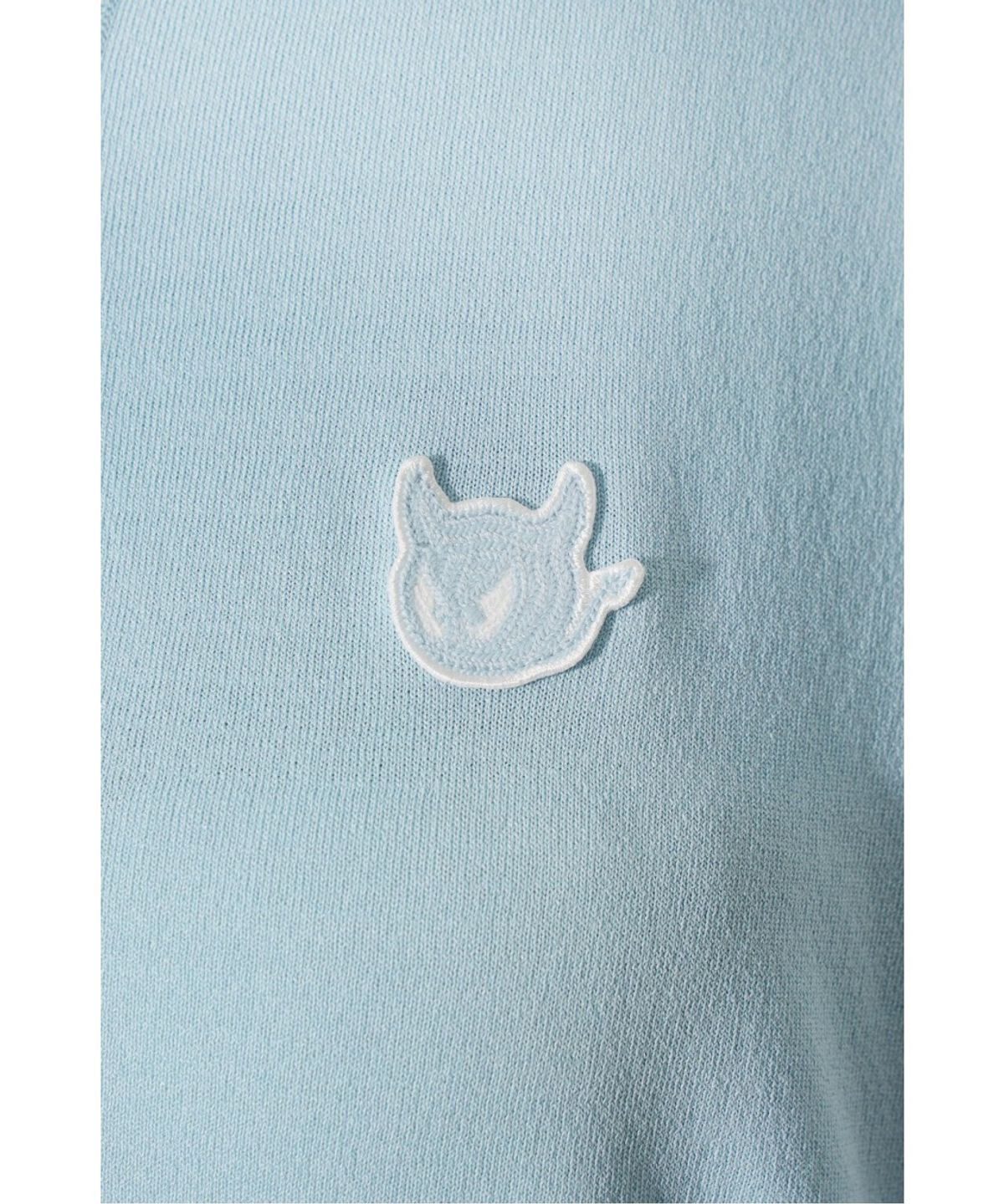 왁(WAAC) Women Big Collar Knit Hybrid Polo WWTBM26301BUL