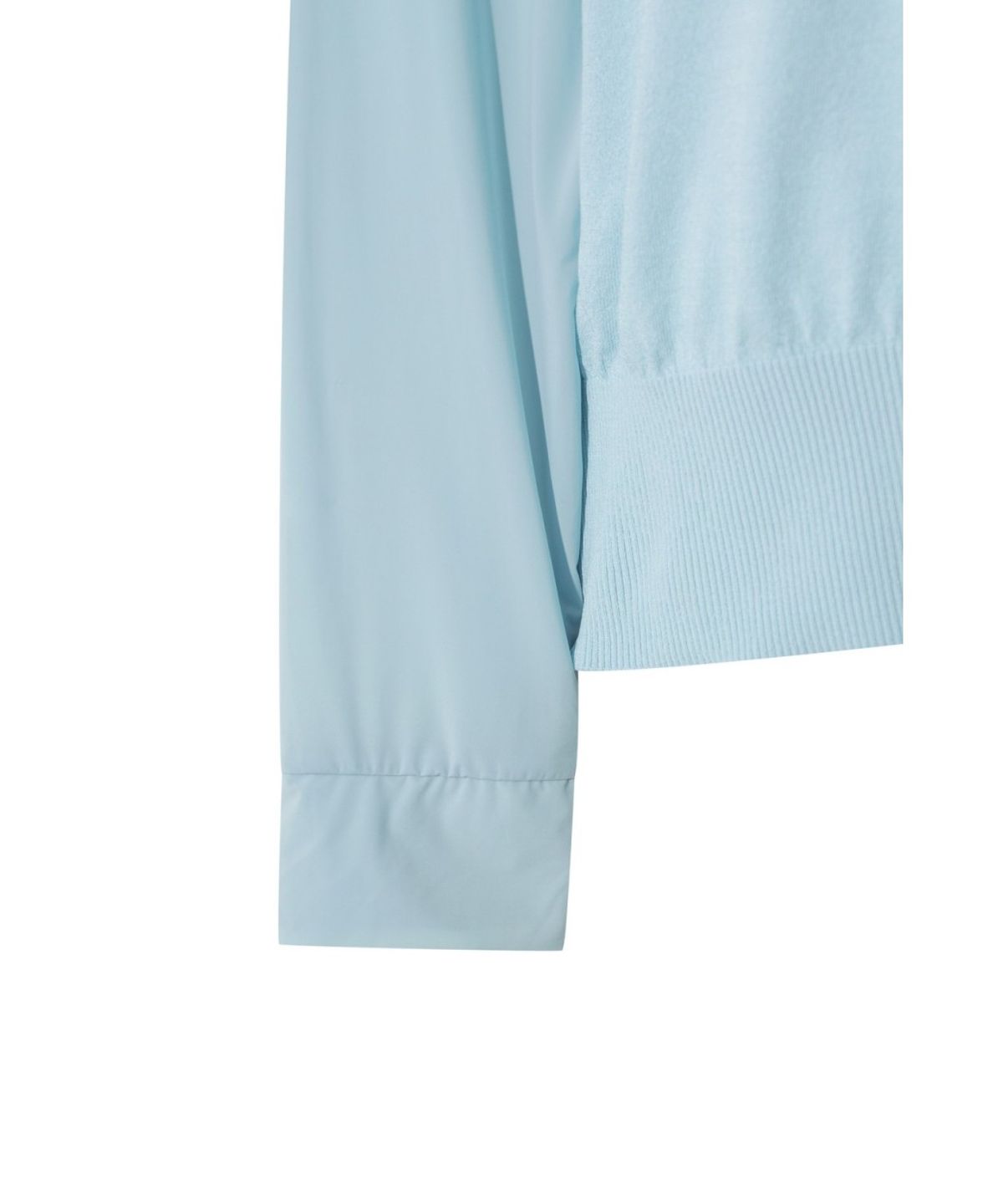 왁(WAAC) Women Big Collar Knit Hybrid Polo WWTBM26301BUL